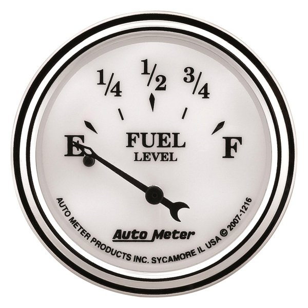 Auto Meter® - Old Tyme White II Series 2-1/16" Fuel Level Gauge