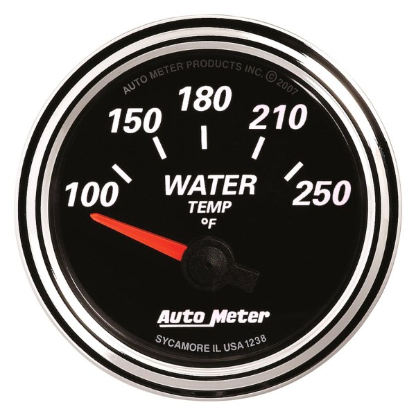 Auto Meter® - Designer Black II Series 2-1/16" Water Temperature Gauge, 100-250 F