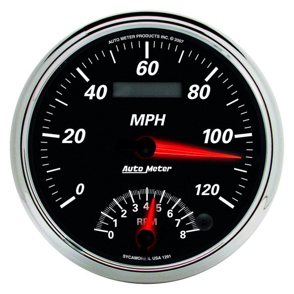 Auto Meter® - Designer Black II Series 5" Tachometer/Speedometer Combo Gauge