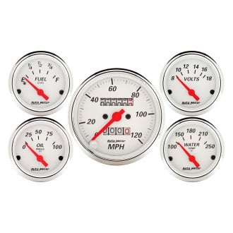 Auto Meter® - Arctic White™ In-Dash Gauge Kit