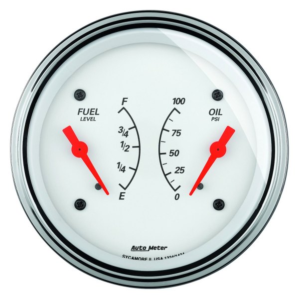 Auto Meter® - Arctic White Series 3-3/8" Dual Gauge