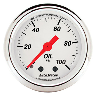 Auto Meter® - Arctic White Series Oil Pressure Gauges