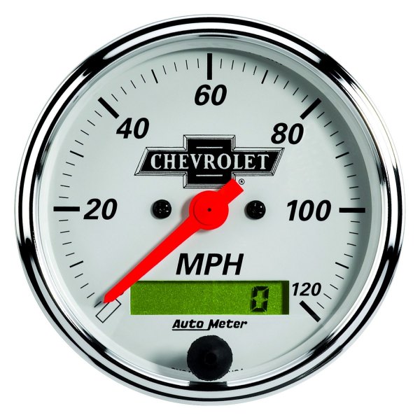 Auto Meter® - Chevy Vintage Series 3-1/8" Speedometer Gauge, 0-120 MPH