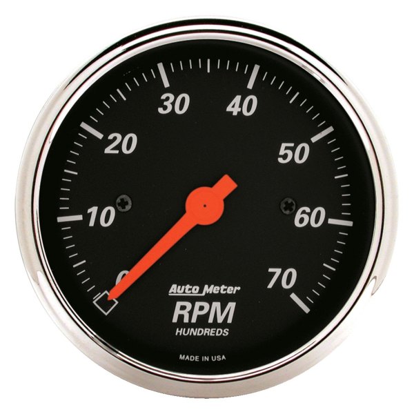 Auto Meter® - Designer Black Series 3-1/8" In-Dash Tachometer Gauge, 0-7,000 RPM