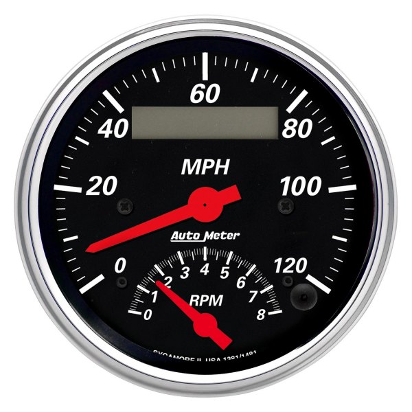 Auto Meter® - Designer Black Series 3-3/8" Tachometer/Speedometer Combo Gauge