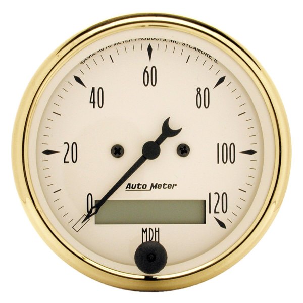 Auto Meter® - Golden Oldies Series 3-1/8" Speedometer Gauge, 0-120 MPH