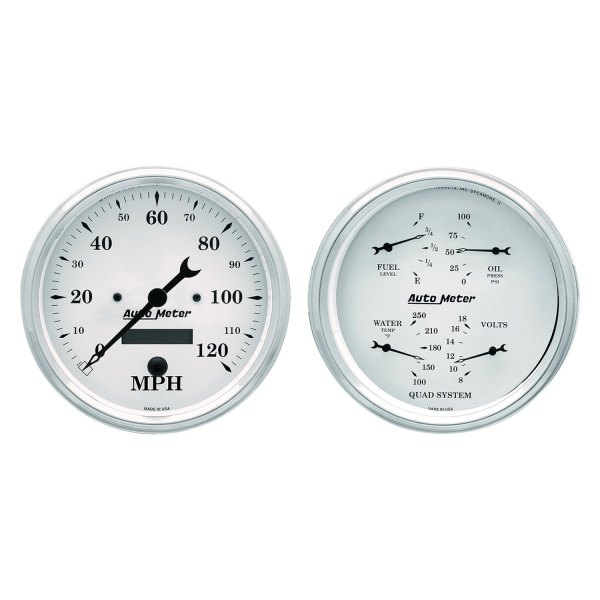 Auto Meter® - Old Tyme White Series 5" Quad and Speedometer Gauge