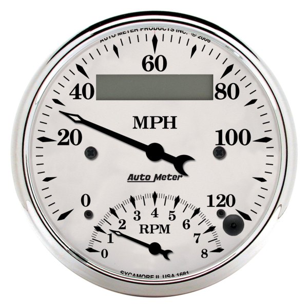 Auto Meter® - Old Tyme White Series 3-3/8" Tachometer/Speedometer Combo Gauge