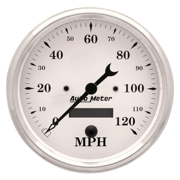 Auto Meter® - Old Tyme White Series 5" Speedometer Gauge, 0-120 MPH