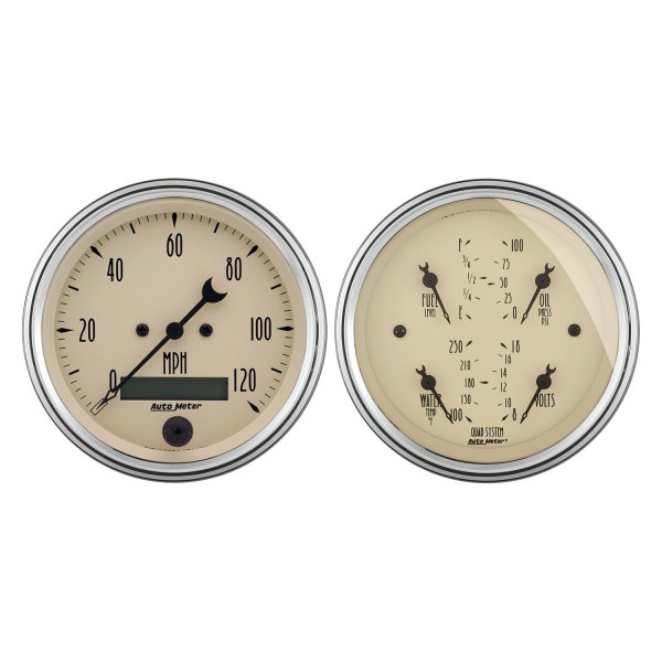 Auto Meter® - Antique Beige Series 3-3/8" Quad and Speedometer Gauge