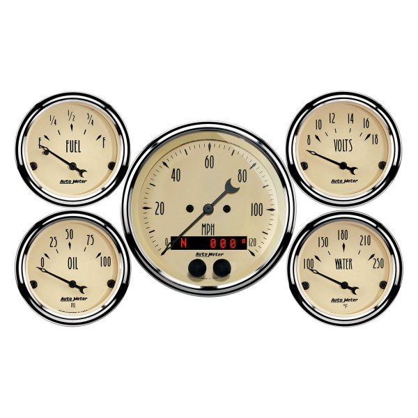 Auto Meter® - Antique Beige Series 5-Piece Kit