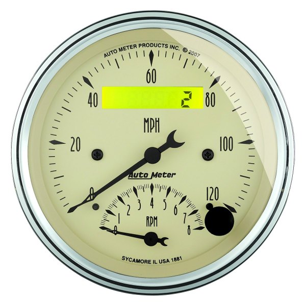 Auto Meter® - Antique Beige Series 3-3/8" Tachometer/Speedometer Combo Gauge