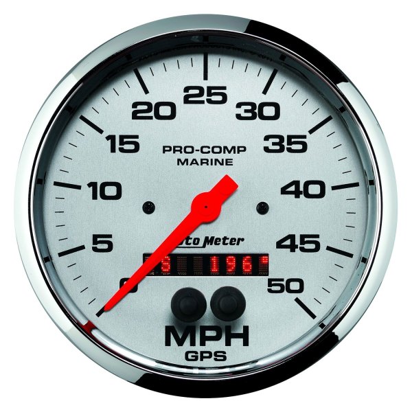 Auto Meter® - 5" Chrome In-Dash Mount GPS Speedometer Gauge