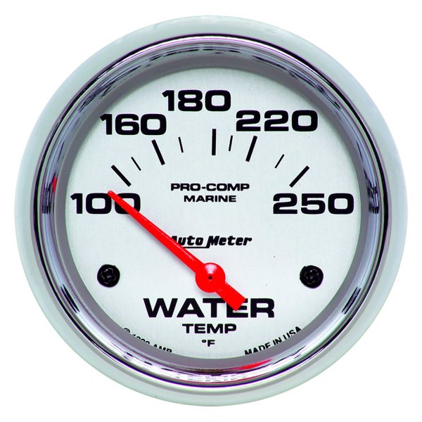 Auto Meter® - 2.62" Chrome In-Dash Mount Water Temperature Gauge