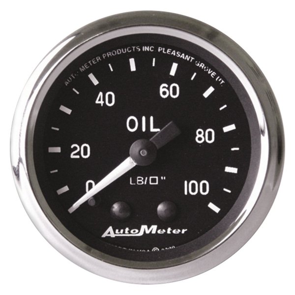Auto Meter® - Cobra Series 2-1/16" Oil Pressure Gauge, 0-100 PSI