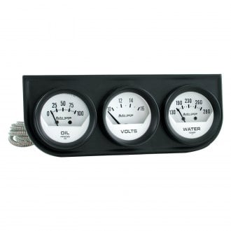 Auto Meter 2328 Auto Gage Black 2-5//8 Mechanical Three-Gauge Console