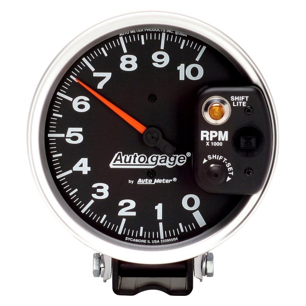 Auto Meter® - Auto Gage Series 5" Pedestal Tachometer Gauge with Internal Shift-Lite, 0-10,000 RPM