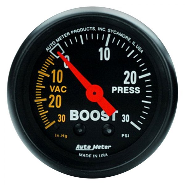 Auto Meter® - Z-Series 2-1/16" Boost/Vacuum Gauge, 30 In Hg/30 PSI