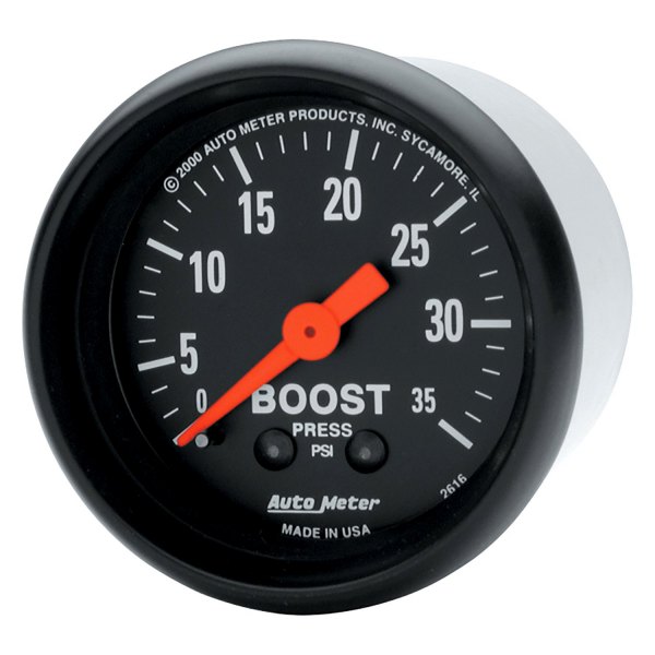 Auto Meter® - Z-Series 2-1/16" Boost Gauge, 0-35 PSI