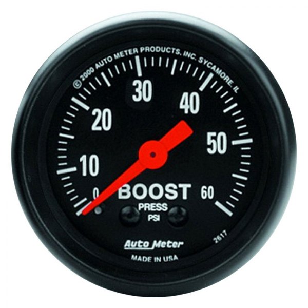 Auto Meter® - Z-Series 2-1/16" Boost Gauge, 0-60 PSI