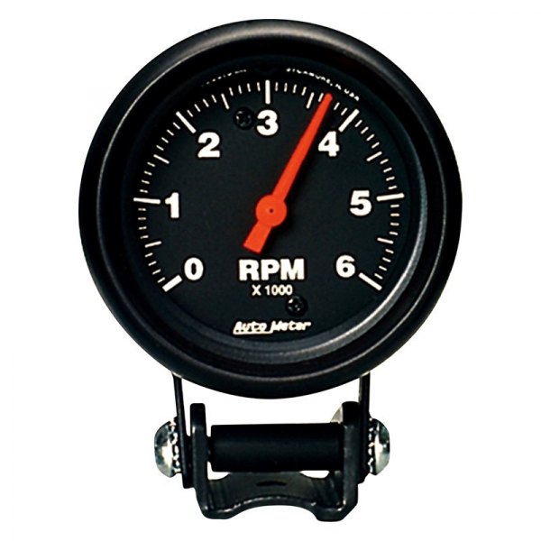 Auto Meter® - Z-Series 2-5/8" Pedestal Tachometer Gauge, 0-6,000 RPM