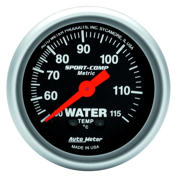 Auto Meter® - Sport-Comp Series 2-1/16" Water Temperature Gauge, 50-115 C