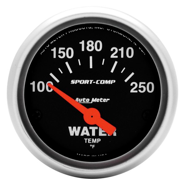 Auto Meter® - Sport-Comp Series 2-1/16" Water Temperature Gauge, 100-250 F
