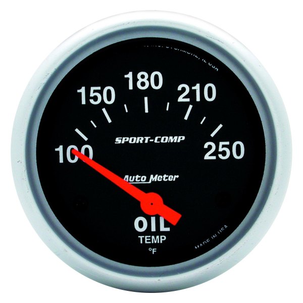 Auto Meter® - Sport-Comp Series 2-5/8" Oil Temperature Gauge, 100-250 F