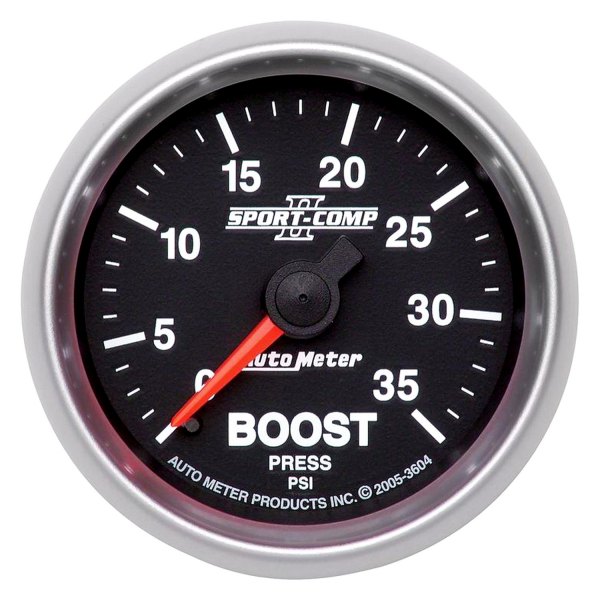 Auto Meter® - Sport-Comp II Series 2-1/16" Boost Gauge, 0-35 PSI