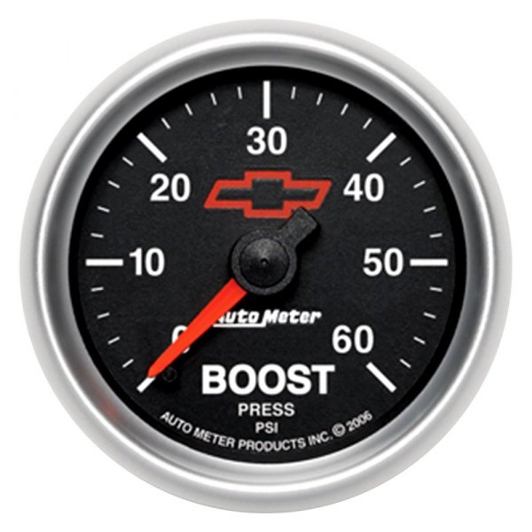 Auto Meter® - GM Black Series 2-1/16" Boost Gauge, 0-60 PSI
