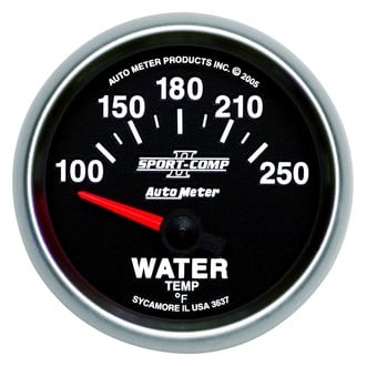 Auto Meter® 3637 - Sport-Comp II Series 2-1/16" Water Temperature Gauge, 100-250 F