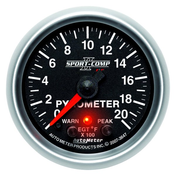 Auto Meter® - Sport-Comp II Series 2-1/16" EGT Pyrometer Gauge, 0-2000 F