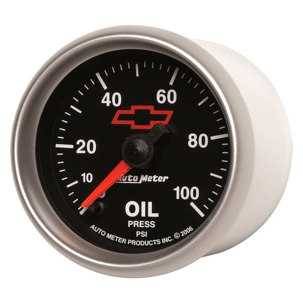 Auto Meter® - GM Black Series 2-1/16" Oil Pressure Gauge, 0-100 PSI