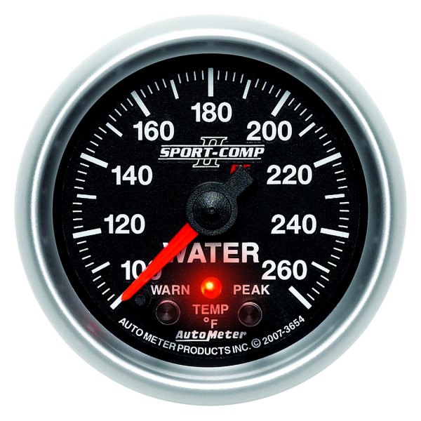 Auto Meter® - Sport-Comp II Series 2-1/16" Water Temperature Gauge, 100-260 F