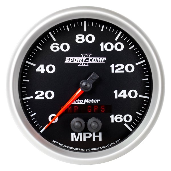 Auto Meter® - Sport-Comp II Series 5" GPS Speedometer Gauge, 0-160 MPH