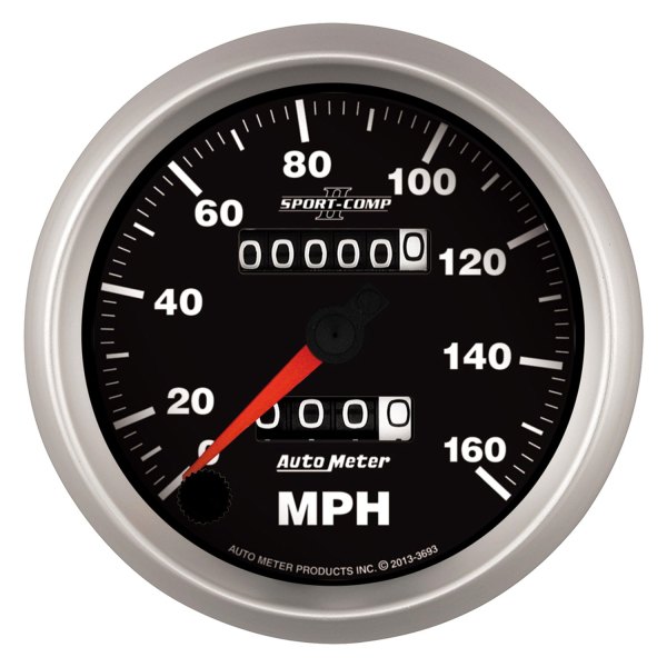 Auto Meter® - Sport-Comp II Series 3-3/8" Speedometer Gauge, 0-160 MPH