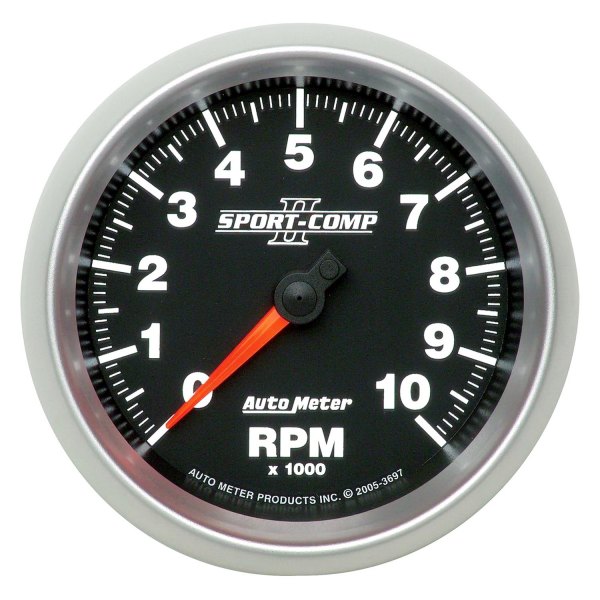 Auto Meter® - Sport-Comp II Series 3-3/8" In-Dash Tachometer Gauge, 0-10,000 RPM