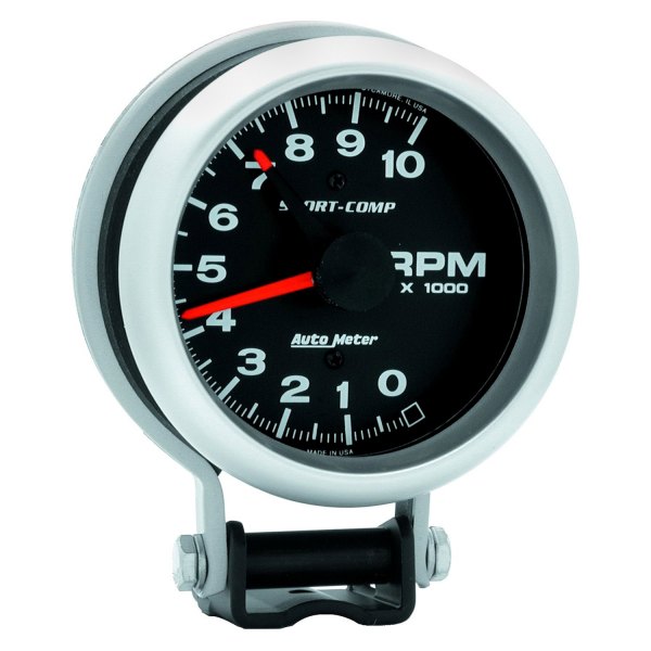 Auto Meter® - Sport-Comp Series 3-3/4" Pedestal Tachometer Gauge, 0-10,000 RPM
