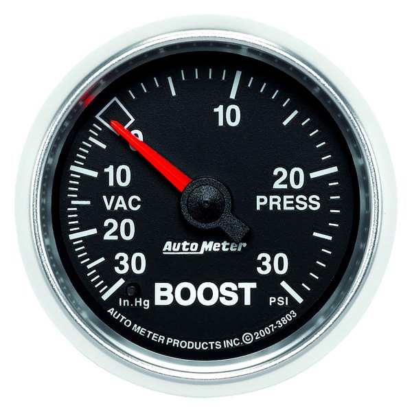 Auto Meter® - GS Series 2-1/16" Boost/Vacuum Gauge, 30 In Hg/30 PSI