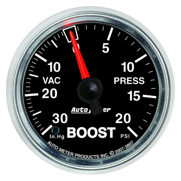 Auto Meter® - GS Series 2-1/16" Boost/Vacuum Gauge, 30 In Hg/20 PSI