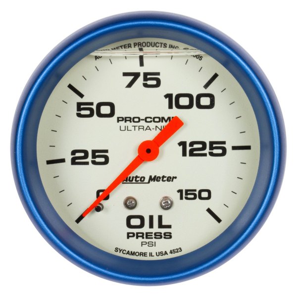Auto Meter® - Ultra-Nite Series 2-5/8" Oil Pressure Gauge, 0-150 PSI