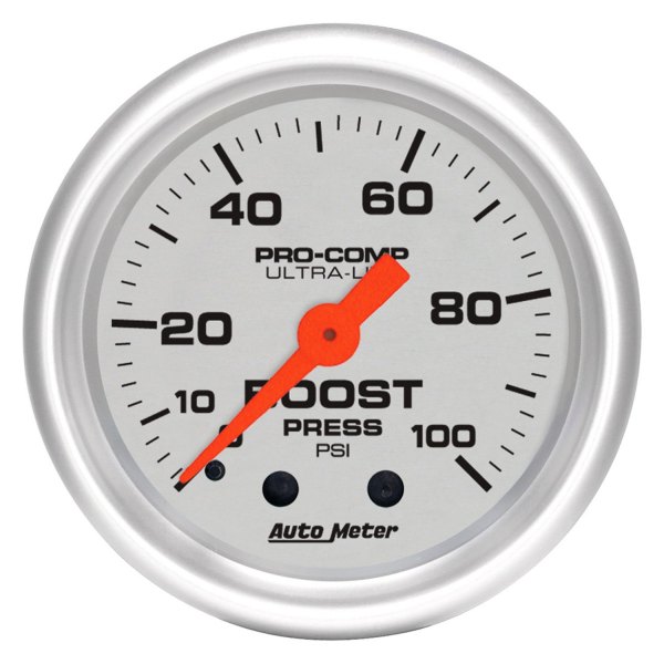 Auto Meter® - Ultra-Lite Series 2-1/16" Boost Gauge, 0-100 PSI