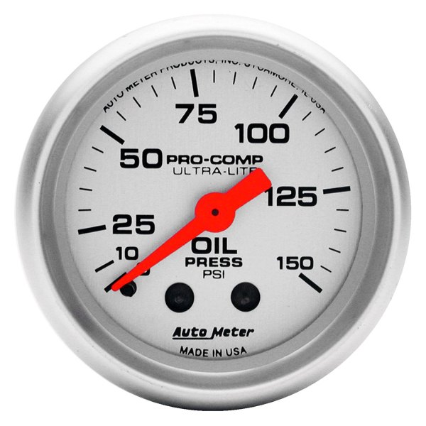 Auto Meter® - Ultra-Lite Series 2-1/16" Oil Pressure Gauge, 0-150 PSI