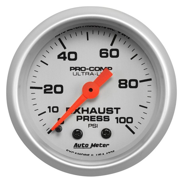 Auto Meter® - Ultra-Lite Series 2-1/16" Exhaust Pressure Gauge, 0-100 PSI