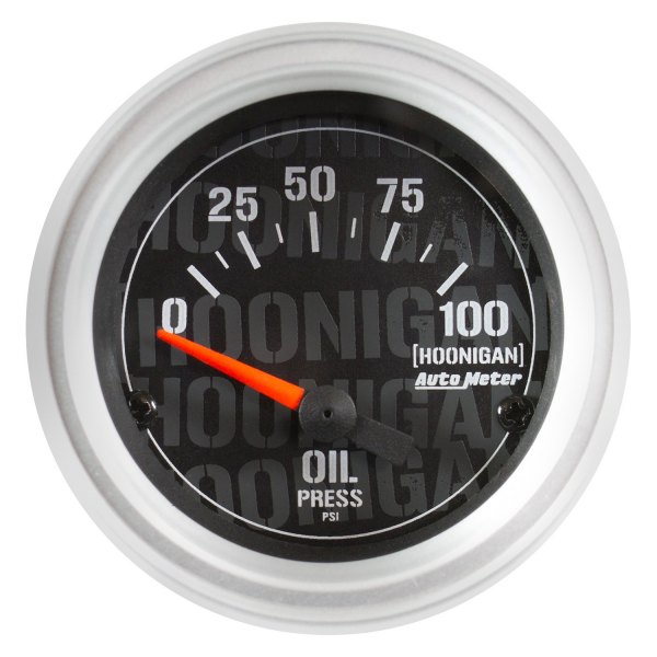 Auto Meter® - Hoonigan Series 2-1/16" Oil Pressure Gauge, 0-100 PSI