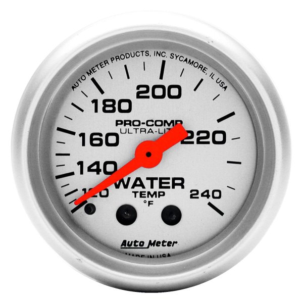 Auto Meter® - Ultra-Lite Series 2-1/16" Water Temperature Gauge, 120-240 F