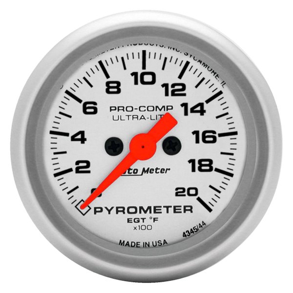 Auto Meter® - Ultra-Lite Series 2-1/16" EGT Pyrometer Gauge, 0-2000 F