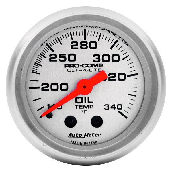 Auto Meter® - Ultra-Lite Series 2-1/16" Oil Tank Temperature Gauge, 140-340 F