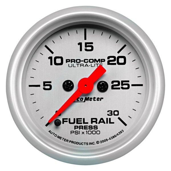 Auto Meter® - Ultra-Lite Series 2-1/16" Fuel Rail Pressure Gauge, 0-30K PSI