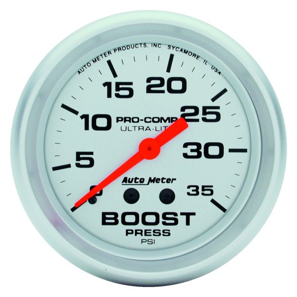 Auto Meter® - Ultra-Lite Series 2-5/8" Boost Gauge, 0-35 PSI